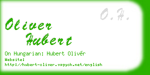 oliver hubert business card